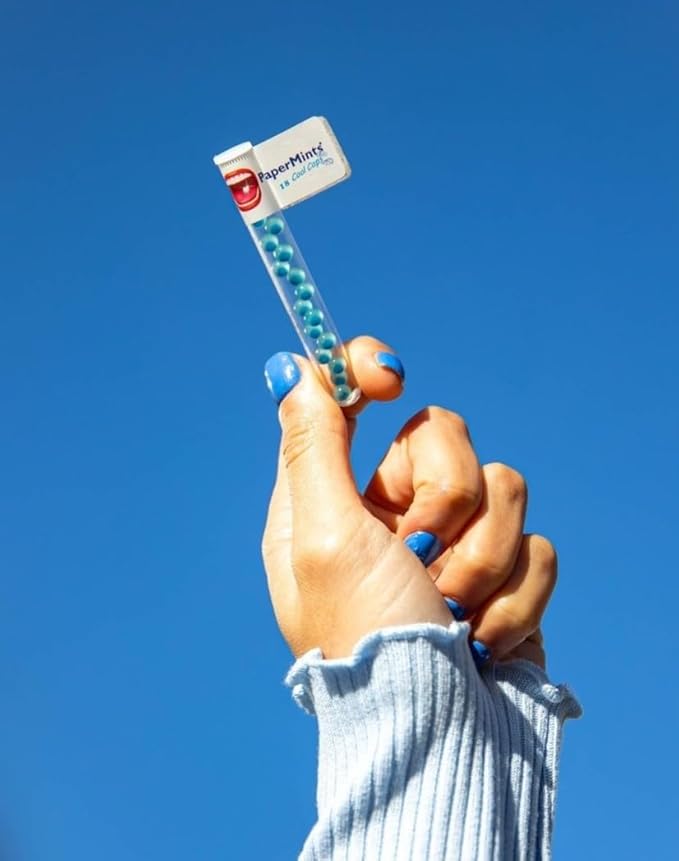 PaperMints CoolCaps - Instant Fresh Breath Mints Sugar-Free, 3 x Tubes of 18 capsules. Extreme Bad Breath Treatment for Adults