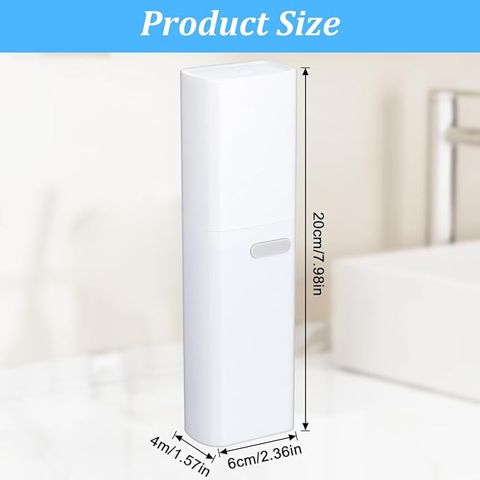 Travel Toothbrush Holder Case Portable Toothbrush and Toothpaste Travel Case with Ventilation Hole Tooth Brush Cup with Cover Storage Container for Traveling Camping Business School Outdoor