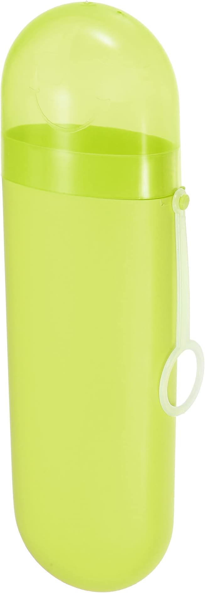 VOCOSTE 1 Pcs, Portable Toothbrush Case with Hook, Plastic, Traveling Toothbrush Holders Case, Travel Business, Yellow, 8.07"x2.36"x1.38"