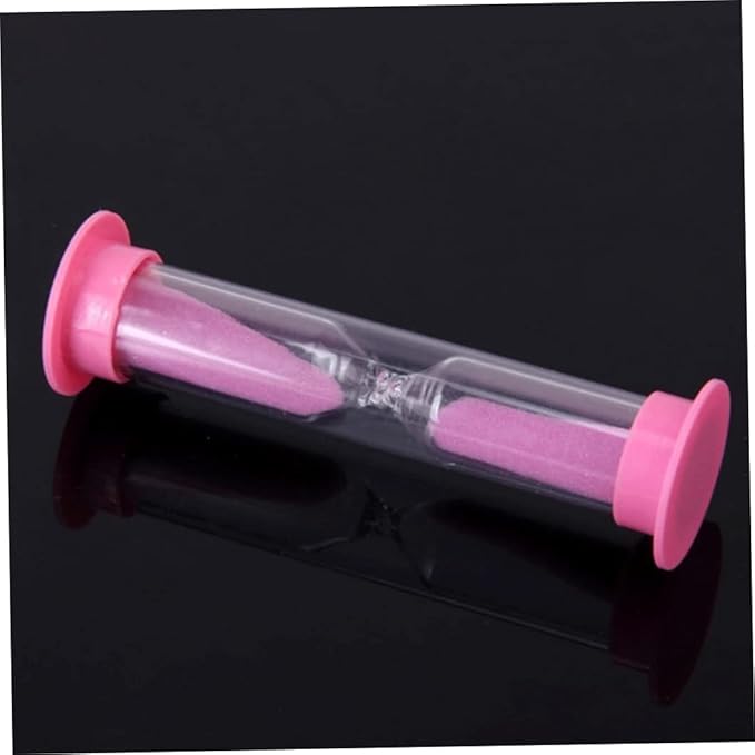 2 Minute Toothbrush Sand Timer for Kids, Kids Toothbrush Timer Hourglass Sandglass 2 Minutes Hourglass Rose Red