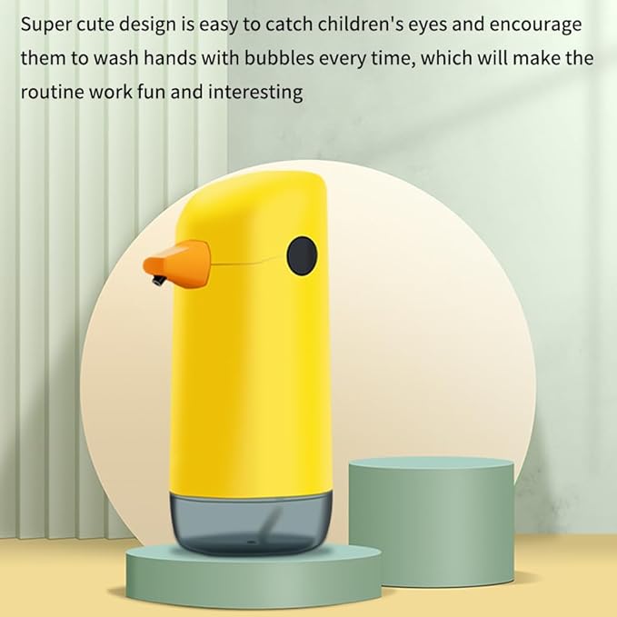 Cute Kids Soap Dispenser - Automatic Hand Foam Soap Dispenser, Touchless Foaming Shower Gel Facial Cleanser Dispenser 7.5oz/ 220ml for Bathroom Countertop, Kitchen, Office, Hotel, Preschool