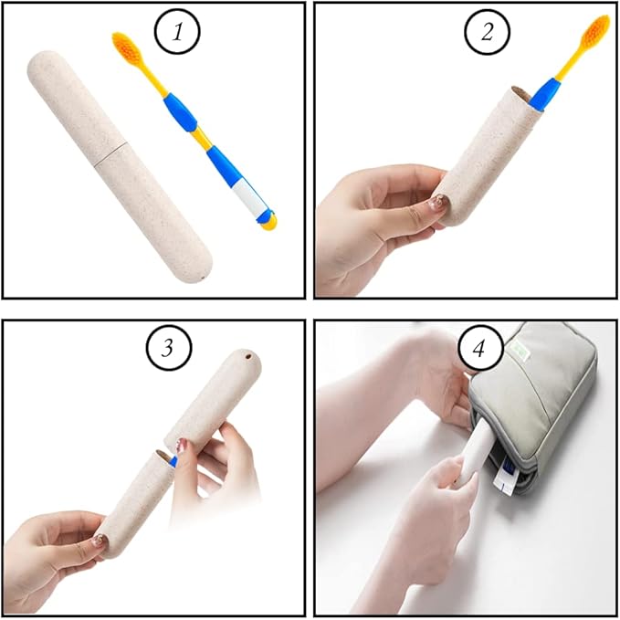 Toothbrush Case, 2 Pcs Travel Toothbrush Holder, Portable Toothbrush Protective Cover, Colorful Toothbrush Cases for Family Travel Camping