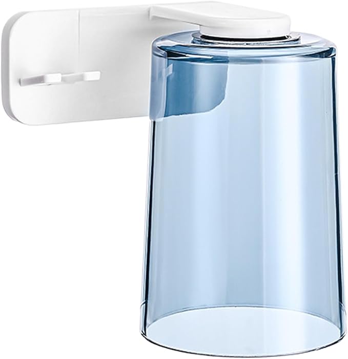 Toothbrush Organizer - Mouthwash Cup Set, Wall Mounted Toothbrush Storage, Bathroom Fixture with Compact Mount Design, Hygiene Rack for Home Apartment Dorm Office Hotel RV