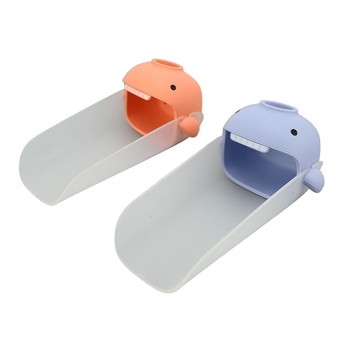 Fdit 2Pcs Cute Toddlers Sink Faucet Extender Easy Installation for Hand Wash in Bathroom Kitchen