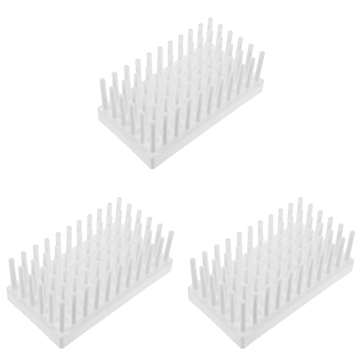 Test Tube Rack Set with Metal Brackets and Polypropylene Holders 3-Piece Lab Tube Stand for Centrifuge Tubes and Glass Test Tubes Compact 6.88X3.74X7.08 Inch Drying and Storage Organizer