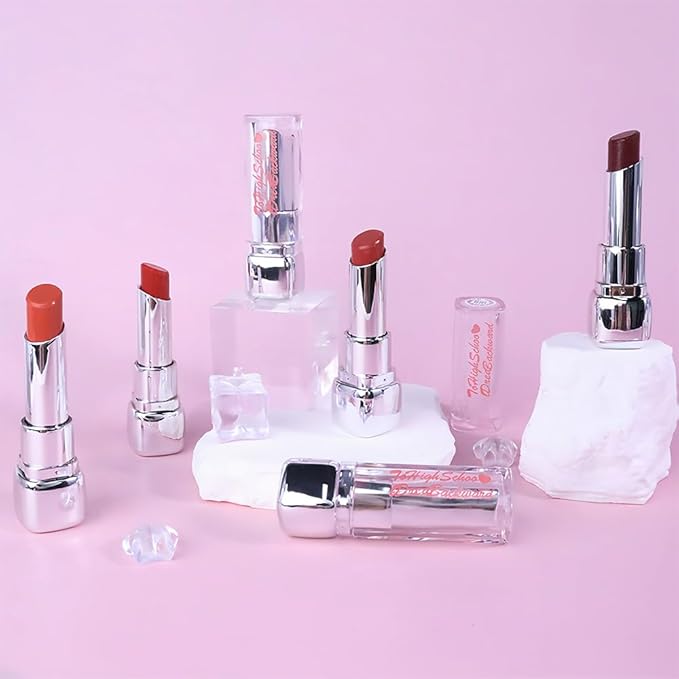 Berry Red Plumper Moisturizing Butter Lipstick for Women, Natural Tinted Lip Balm Shine Nourishing Hydrating Lip Gloss Stain for Dry Lips, Lightweight Lip Liner Care Makeup, Vegan, 1Pc Rose Red