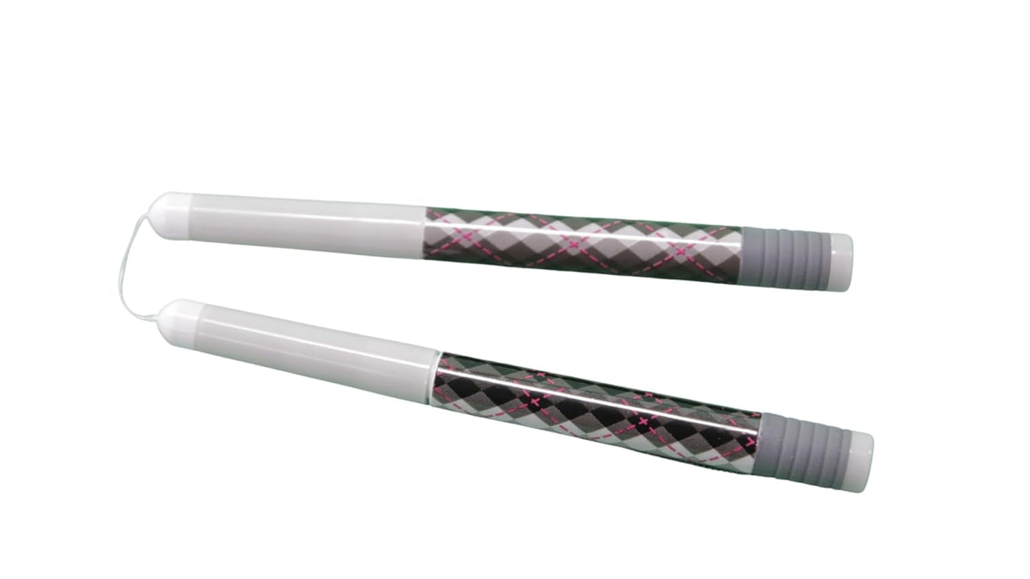 GumChucks Orthodontic Flossers Dental Floss - Floss for Braces - Brace Floss Picks - Gum Flossing Picks - Ortho Dental Flossers (Grey Argyle - Count Plaqula)