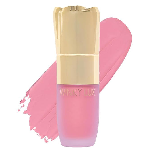 Winky Lux Cheeky Rose Liquid Blush – Gel-Cream with Buildable Color, Lightweight Velvet Finish, Long-Lasting Cool Pink Shade, Lovely