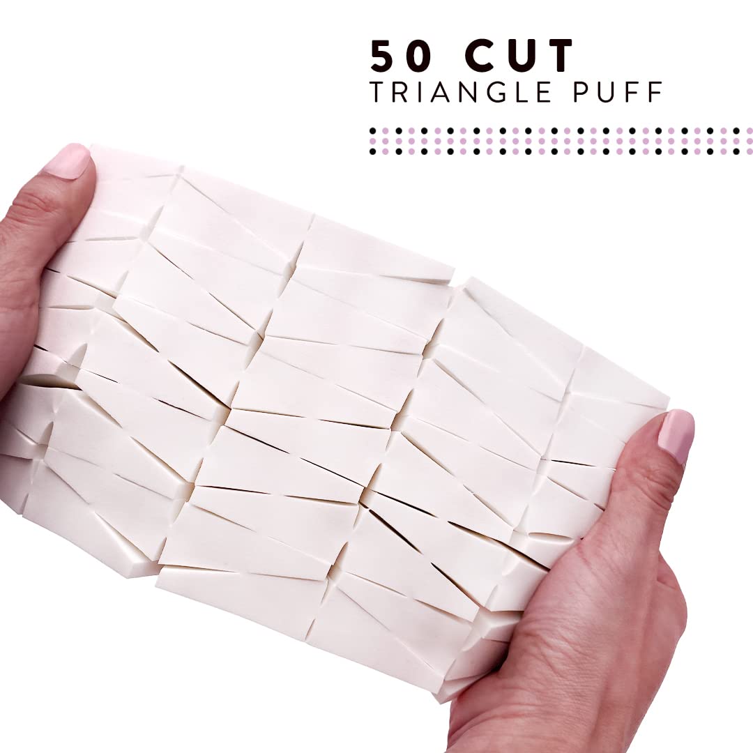 Artist's Choice 100 Pack Makeup Sponge Mini Applicator Wedges, Triangle Cosmetic Sponges For Foundation, Blush, Eye Shadow, Blending, Latex Free, Perfect for Face Painting and Halloween Makeup