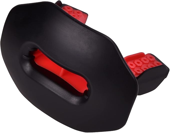 Oral Mart Flag Football Mouth Guard with 3D LipFit Design for Kids - Youth Tackle Football Mouthguard (No Boil) Cool Instant Fit Lip Guard Mouthpiece for Braces (Detachable Helmet Strap Included)