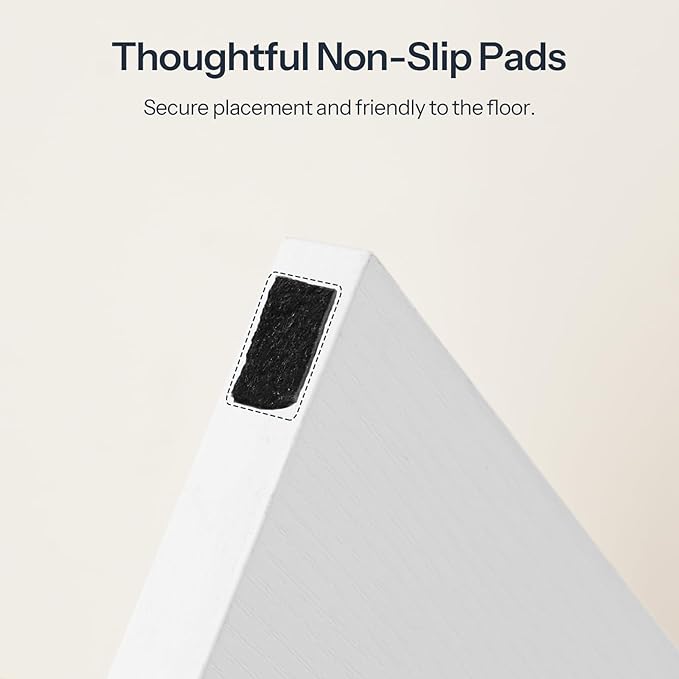 HOOBRO Step Stool for Kids, Two Step Toddler's Stool, Kids Potty Training Stool with Handles, Non-Slip Pads for Safety, Easy to Move, for Sink, Bathroom, Bedroom, White WN01JD01G1