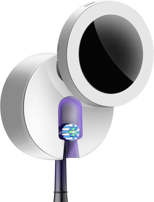 IYE Wall Mounted Toothbrush Holder, Rechargeable Portable Personal Toothbrush Cleaner with Cover for Bathroom and Travel, Keeps Brushes Fresh and Clean