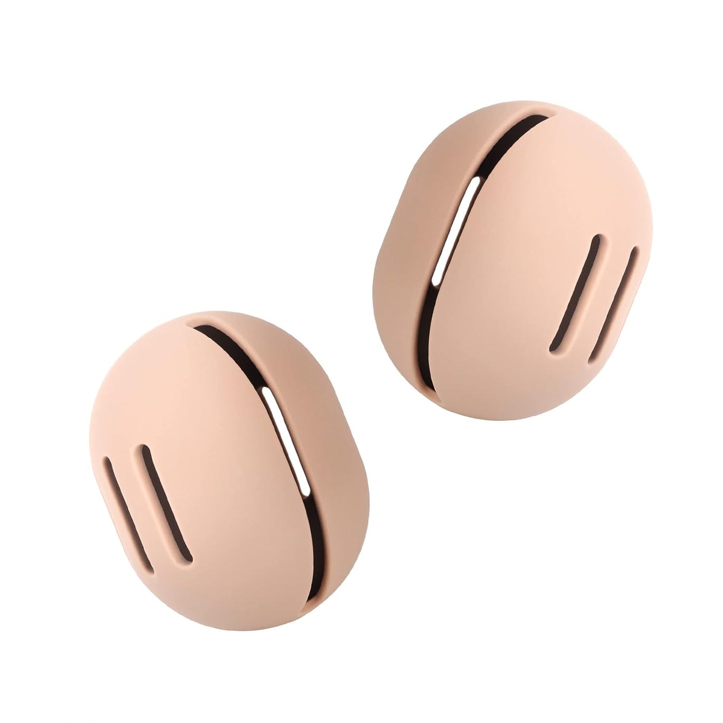 FERYES 2 PCS Makeup Sponge Holder – Shatterproof Eco-Friendly Silicone Beauty Make Up Blender Case for Travel - Khaki