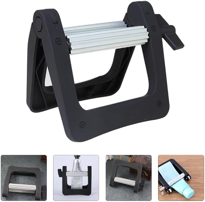 Cabilock Aluminum Alloy Toothpaste Tube Squeezer Manual Paste Roller for Bathroom Hair Dye Cream Conditioner Tubes Portable 4.72X3.93 Inches