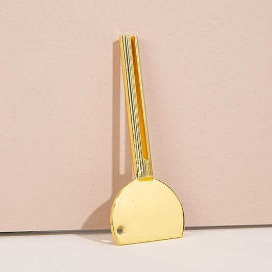 2Pcs Toothpaste Squeezer,Metal Tube Squeezer Key Stainless Steel Dispenser Roller Tube Presser Roller Tube Wringer Key Bathroom and Kitchen Gadgets for Various Tube Ointment Product (Silver and Gold)