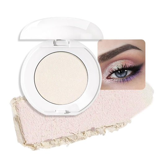 Single Cream Eyeshadow,Diamond White Shimmer Eye shadow Pallette,Long Lasting Glitter Eyeshadow,Soft Shimmer Eye Makeup,Vegan & Cruelty-Free Mini Eye shadow for Brown Blue Green Eyes. 04#