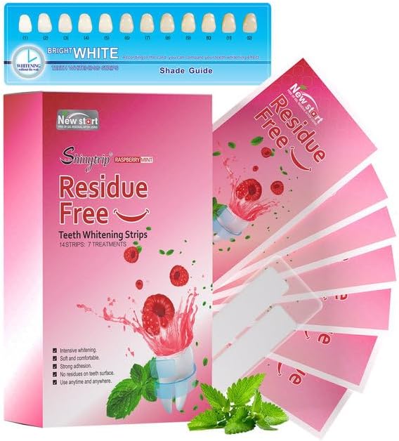 Teeth Whitening Strips for Sensitive Teeth - Results in 7 Days, Rave Reviews, Professional, 7 Non-Slip Strips Whitestrip Stains Remover for Coffee, Wine, Tobacco, Smoking