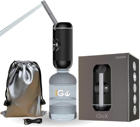 VIKKEN® 250ml iGo X Portable Travel Bidet USB-Type C Rechargeable Electric Mobile Handheld Ultra Strong Water Spray Personal Hygiene Self Care for Women & Men