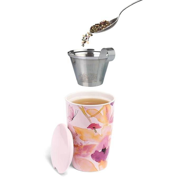 Tea Forte Apricot Amaretto Premium Loose Leaf Caffeine-Free Herbal Tea Blend Canister, Makes 35-50 Cups