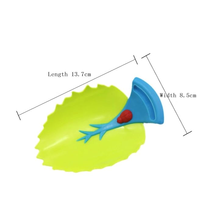 AKOAK 2 Pcs/Pack Safe Baby Faucet Extenders Natural Leaves Design Faucet Handle Extensions Sink Handle Extenders for Babies,Toddlers,Kids and Children（Brown and Blue）