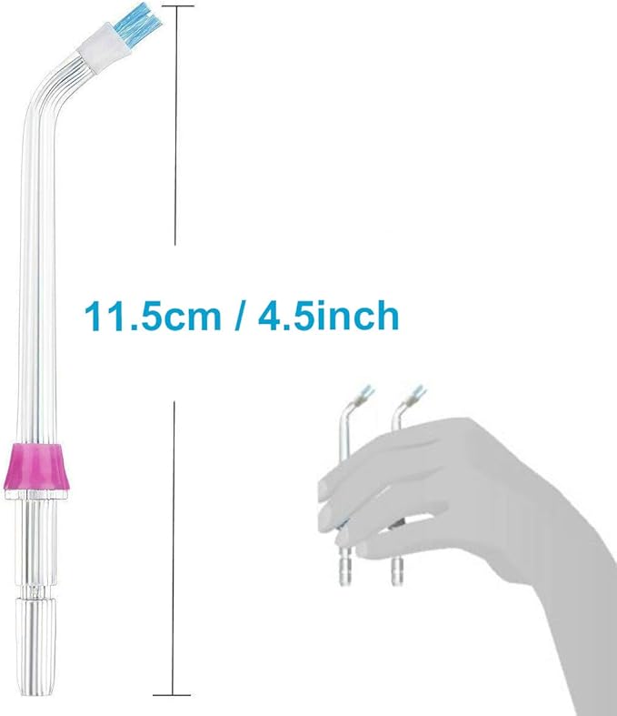Plaque Removal Replacement Tips Compatible with Waterpik Water Flossers and Other Brand Oral Irrigators, Water Flosser Tip Replacement, Plaque Remove Brisles Tips(4-Pack)