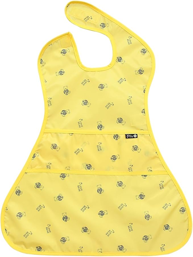 Full Coverage Waterproof Feeding Bib for Toddlers – Extra Long Apron Bib for Mealtime, Self-Feeding, High Chairn