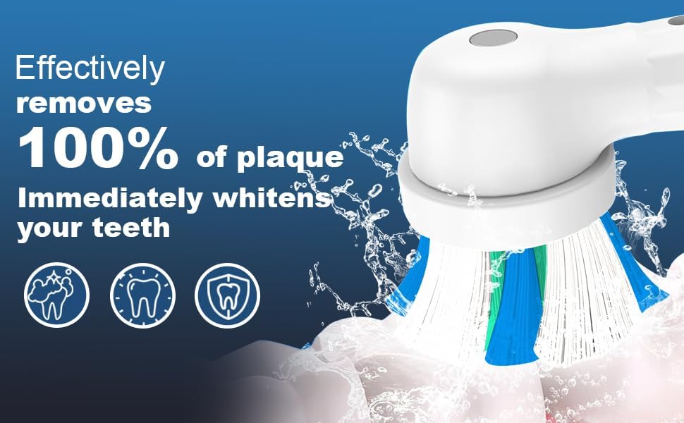 8 Pcs IO Replacement Heads Compatible with Braun Oral B IO Series Electric Toothbrush, Brush Heads ompatible with Oral B IO 2 3 4 5 6 7 8 9 10 for Teeth Clean (White)