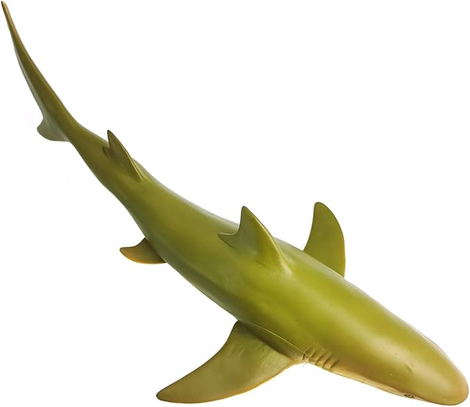 Gemini&Genius Marine Animal World Toy Lemon Shark Ocean Shark Action Figure Sea Animal Great White Shark Action Figure Soft Rubber Toys Role Play Swimming Pool Beach Bathing Toys for Kids
