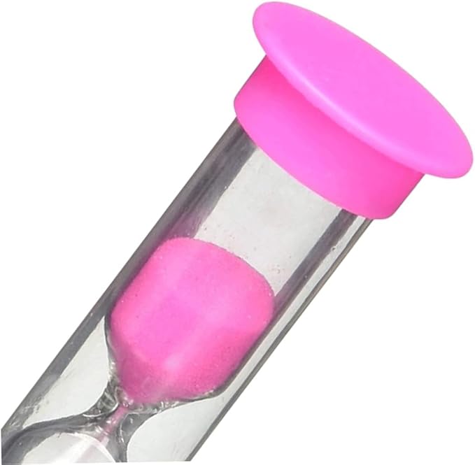 2 Minute Toothbrush Sand Timer for Kids, Kids Toothbrush Timer Hourglass Sandglass 2 Minutes Hourglass Rose Red