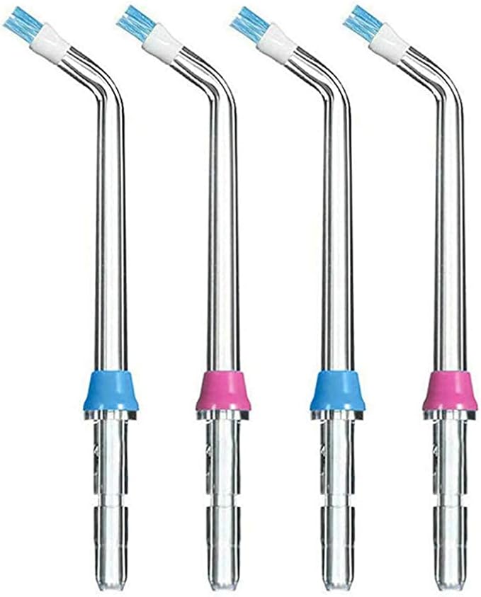 Plaque Removal Replacement Tips Compatible with Waterpik Water Flossers and Other Brand Oral Irrigators, Water Flosser Tip Replacement, Plaque Remove Brisles Tips(4-Pack)