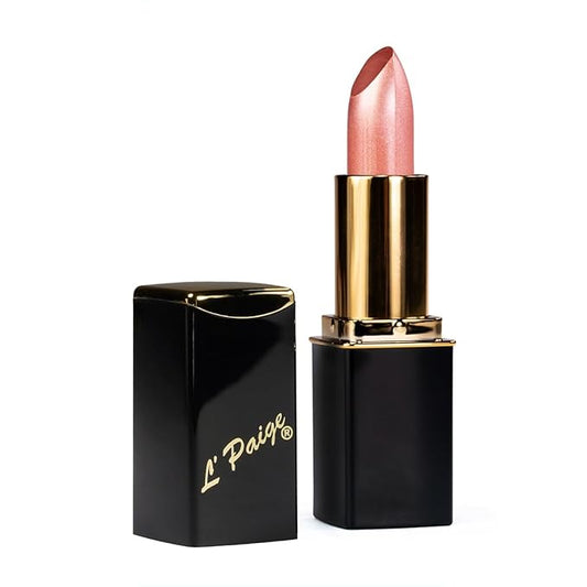L'Paige ROSY PEARL - L56 Designer Lipstick | Moisturizing, Long-Lasting with Aloe Vera | Silvery Pink Finish