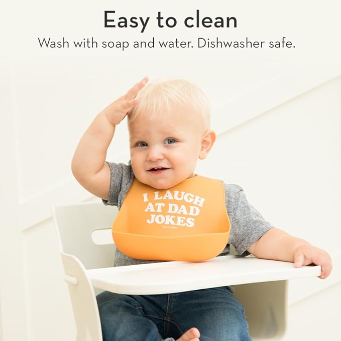 Bella Tunno Baby Bib for Eating, Waterproof Silicone Bib with Large Food Catcher, Adjustable Fit for Babies 4-12 months & Toddlers 1-3 Years, Boys & Girls, Lets Take a Selfie