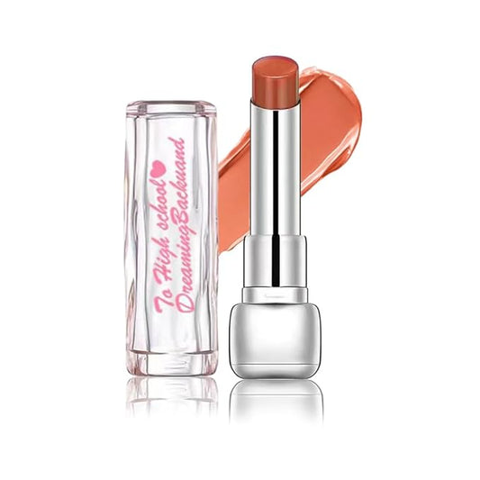 Bright Orange Plumper Moisturizing Butter Lipstick for Women, Natural Tinted Lip Balm Shine Nourishing Hydrating Lip Gloss Stain for Dry Lips, Lightweight Lip Liner Care Makeup,Vegan 1Pc Orange