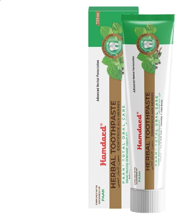 Hamdard Paan Total Oral Care Toothpaste – 200g / 7.05Oz | Herbal Ayurvedic Toothpaste with Paan Flavor | Fluoride-Free | Gum Care, Fresh Breath & Natural Oral Hygiene