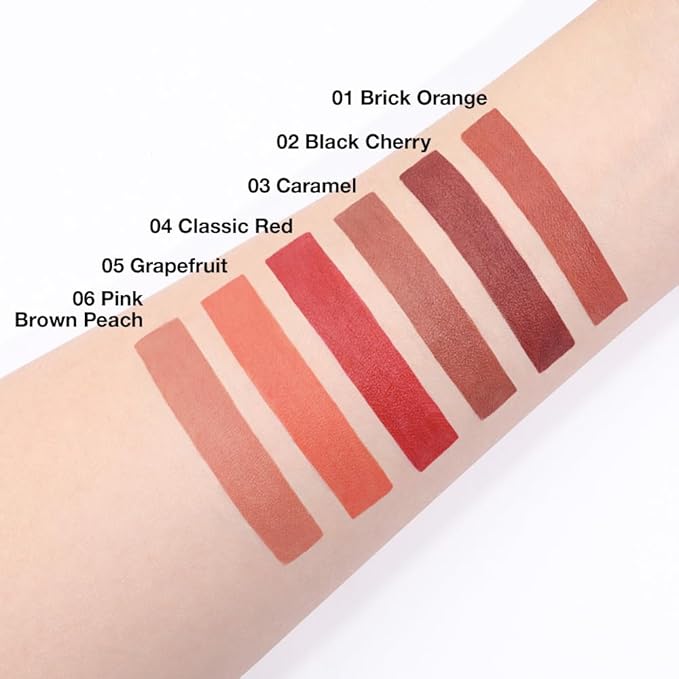 Retractable Lipliner Pencil Waterproof Makeup for Lip Liner and Eye Liner, Smooth and Creamy, Long Lasting Matte Finish, Vegan Beauty, Matte Velvet Pigmented Lip Liner (06#Peach Red, 1)