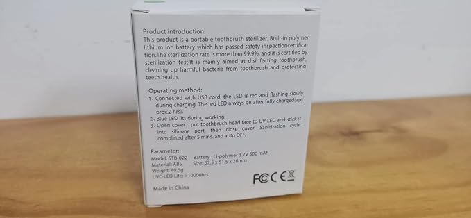 Toothbrush Holder, Toothbrush Cleaner Case, Portable USB Charging Toothbrush Cover with U V-C Light, Travel Toothbrush Holder (White-Fan)