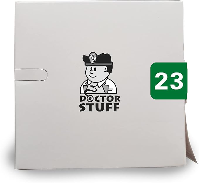 2023 Year Stickers, Doctor Stuff 2023 Chart Stickers, Dark Green Colored, Tabbies 70200 Style, USA Made Year Stickers for End Tab File Folders, 500/Roll, 1 Roll, 3/4" x 1-1/2"