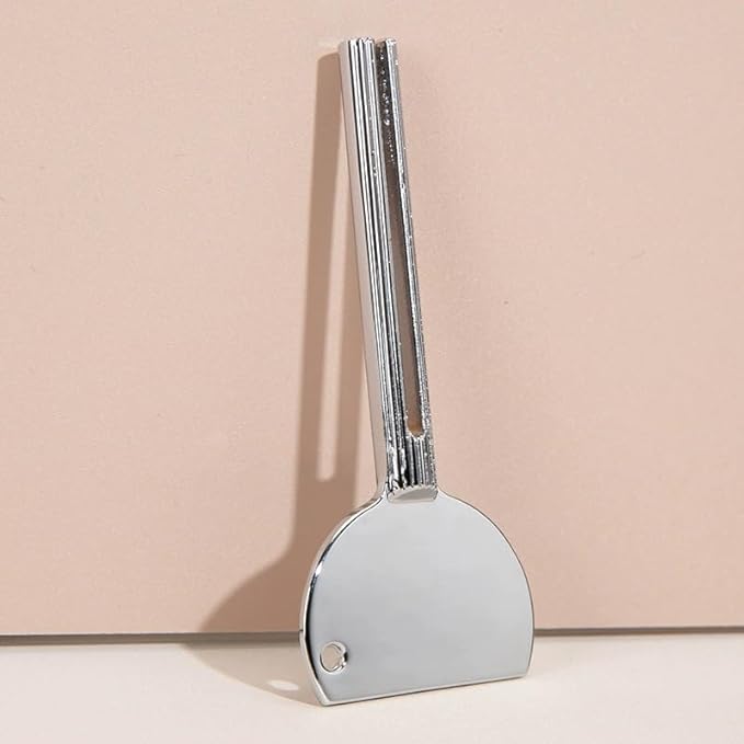 2Pcs Toothpaste Squeezer,Metal Tube Squeezer Key Stainless Steel Dispenser Roller Tube Presser Roller Tube Wringer Key Bathroom and Kitchen Gadgets for Various Tube Ointment Product (Silver and Gold)