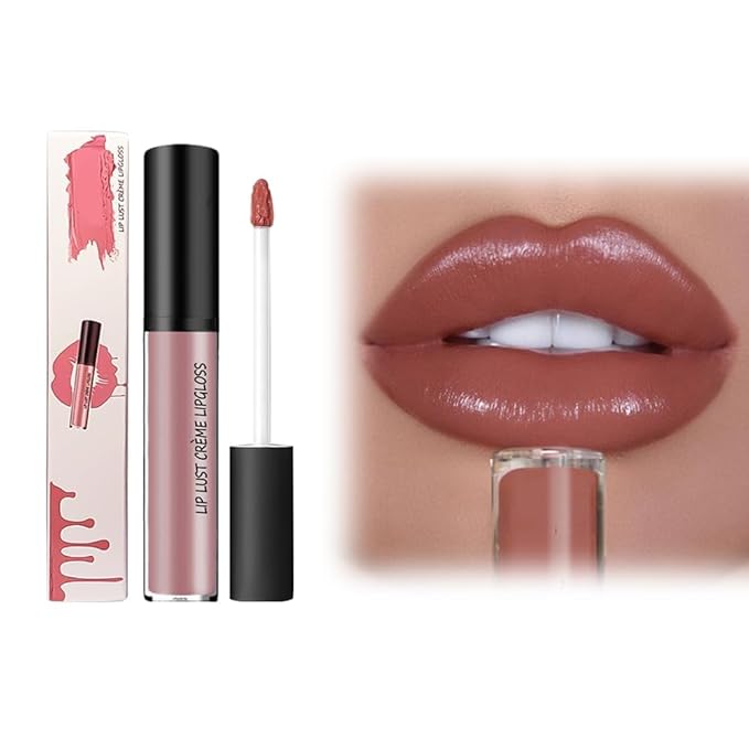 2026 New 12 Colors Lips Staining Lip Oil, Cream Texture Lipstick Long-Lasting Moisturizing Lip Oil, Upgrade Waterproof Lipstick Creamy Lip Gloss Non-stick to Cup (#7)