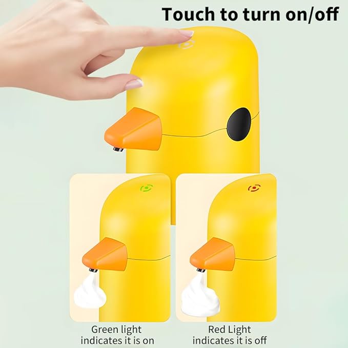 Cute Kids Soap Dispenser - Automatic Hand Foam Soap Dispenser, Touchless Foaming Shower Gel Facial Cleanser Dispenser 7.5oz/ 220ml for Bathroom Countertop, Kitchen, Office, Hotel, Preschool