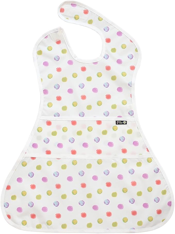 Full Coverage Waterproof Feeding Bib for Toddlers – Extra Long Apron Bib for Mealtime, Self-Feeding, High Chairn