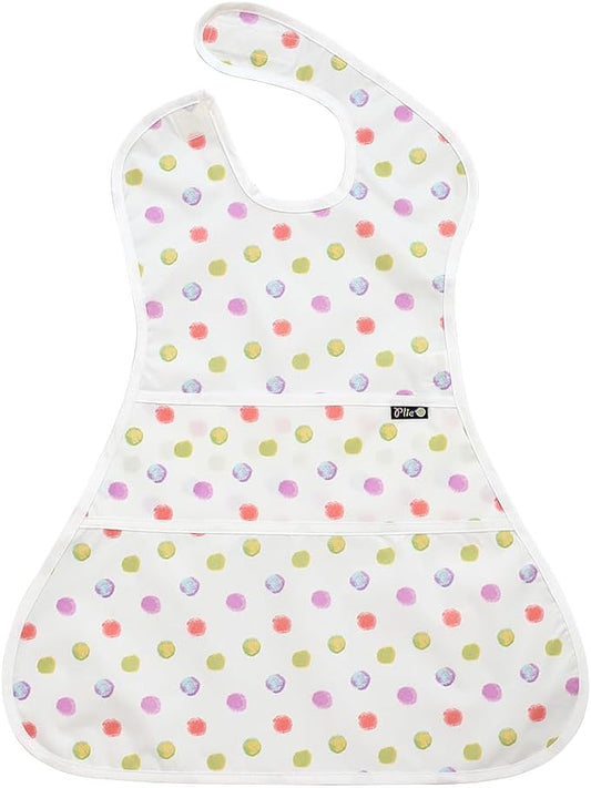 Full Coverage Waterproof Feeding Bib for Toddlers – Extra Long Apron Bib for Mealtime, Self-Feeding, High Chairn