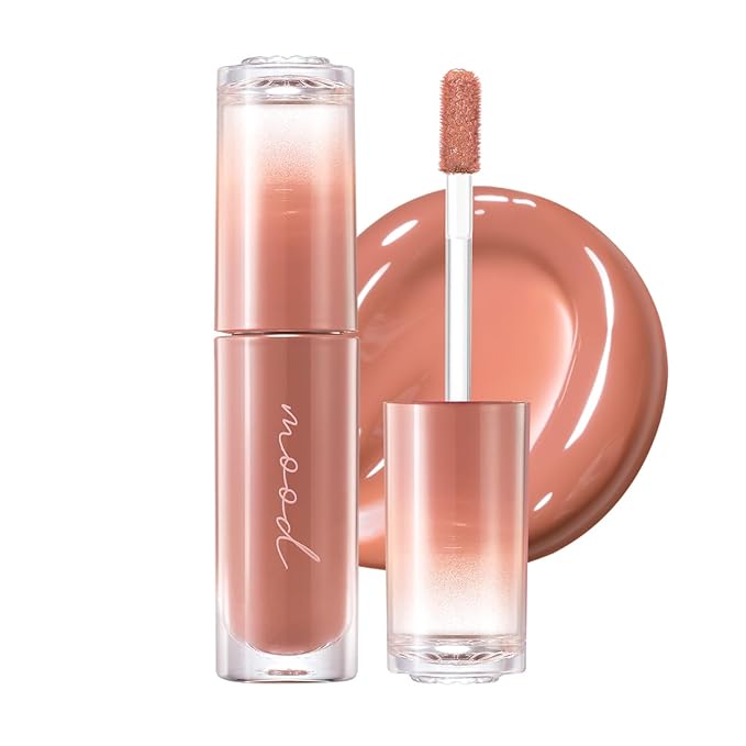 Peripera Ink Mood Glowy Tint | Lip-Plumping, Naturally Moisturizing, Lightweight, Glow-Boosting, Long-Lasting, Comfortable, Non-Sticky, No White Film (018 NUDE AREA (HONEY K-OOKIE))