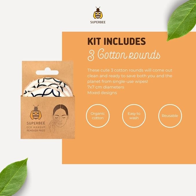 SuperBee Women Gift Box - Toothpaste Tablets, Natural Body scrubbers, Soft Bristles Bamboo toothbrushes, Make up Removal Pads, Beeswax wrap - Eco Friendly Gift, Housewarming Gift Christmas Women Day …