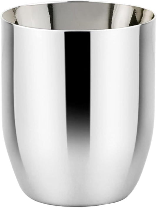 Ahimsa Stainless Steel Kids Cup, Pediatrician Designed, Premium Polished Toddler Cups for Open Cup Training, 8oz, 100% BPA Free & Dishwasher Safe, Single Classic Silver