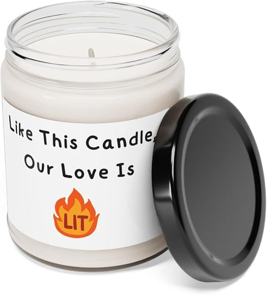Wedding Candle Gifts for Couples, Funny Gift for Men Women, Engagement Gift for Newlyweds, Gift sFor Husband Wife, Soy Scented Decorative Candle for Boyfriend Fiance Guy Him, Style 1