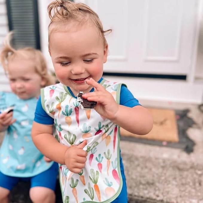 BapronBaby Farm Produce Bapron - No Neck Tie Safer Bib for Baby & Toddler - Soft Waterproof Stain Resistant - Machine Washable - Sz Baby/Toddler 6m-3T