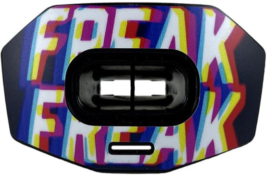 DAMAGE CONTROL Youth Football Mouth Guard – Breathable No Boil Mouthpiece, Protects Lips & Teeth, Works with Braces, Includes Helmet Strap – Sports Gear & Accessories (Freak)