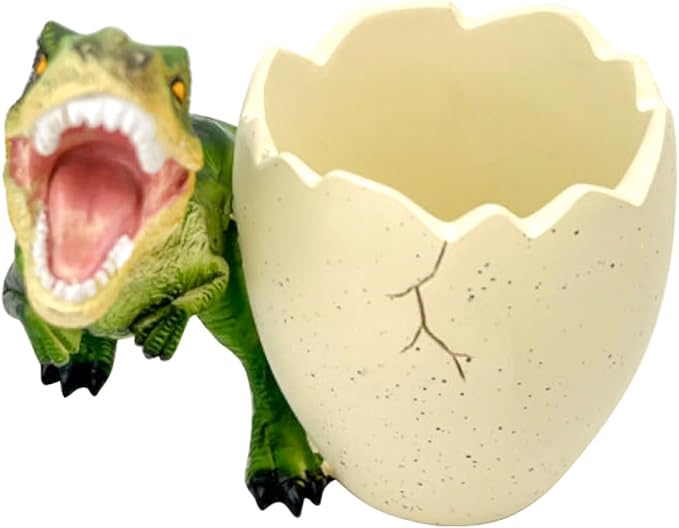 FlidRunest Dinosaur Kids Toothbrush Holders for Bathrooms - Cute Dino Tooth Brush Holder - Easy to Clean Toothbrush and Toothpaste Holder - Toothbrush Holder Toothbrush Organizer-Green