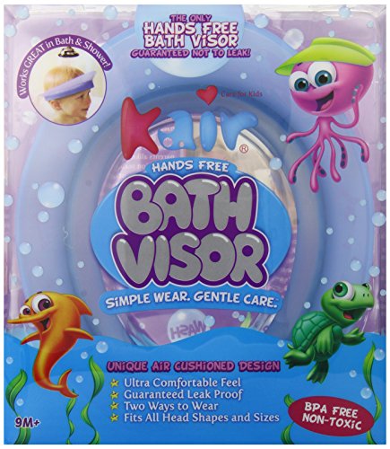 Kair Bath Visor for Babies, Silicone Air Cushioned Shower Cap for kids, Shower Water Guard for Baby bath and Toddler Bath (Head Circumference Greater Than 15 Inches)